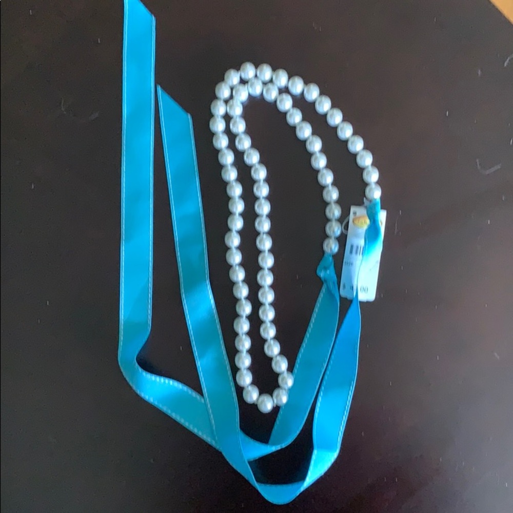 🌺 FREE WITH PURCHASE Talbots Belt- Glass beads Ribbon tie belt SZ L